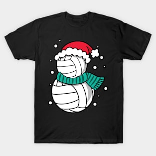 Christmas Volleyball Santa Hat T-Shirt